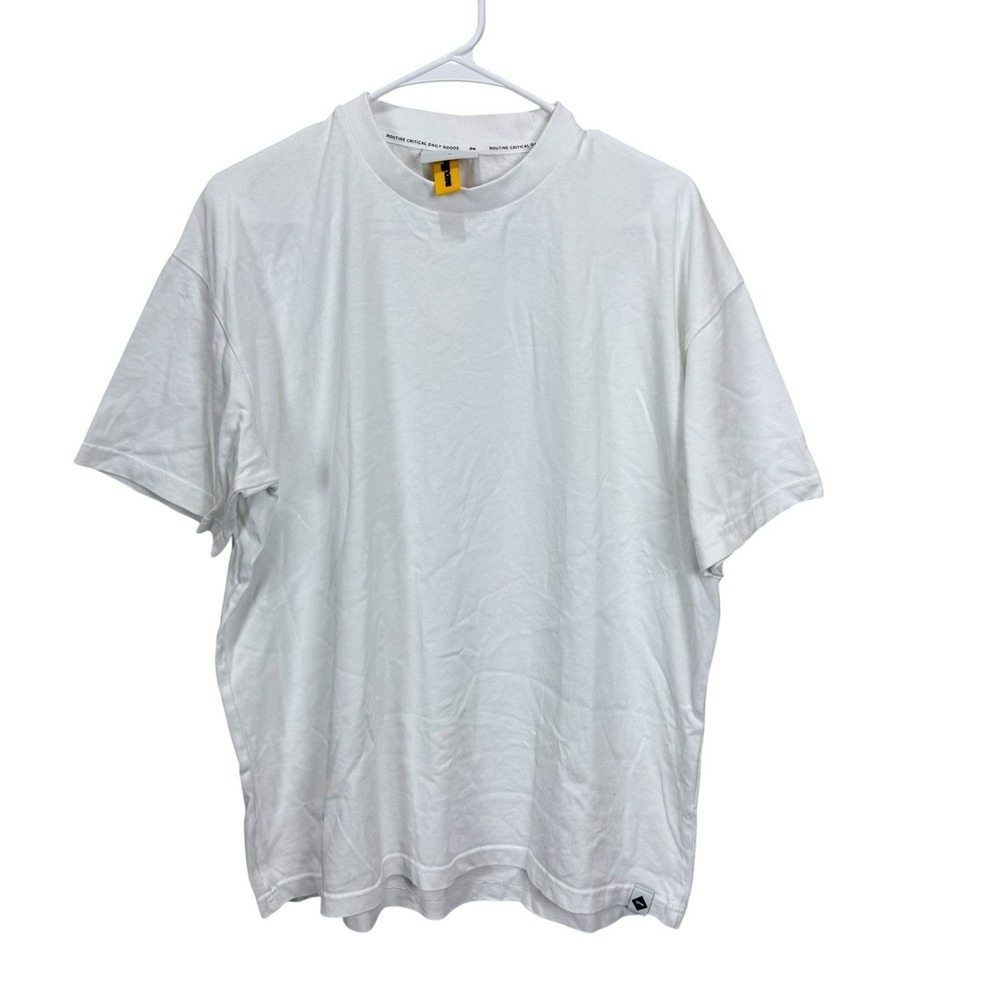 Percival Shirt Mens Medium White Organic Cotton Jersey Crewneck Tee Portugal